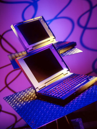 Laptop Computers on Pedestals