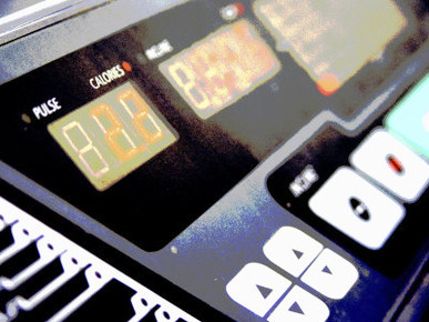 Close-up Image of an Exercise Machine Computer