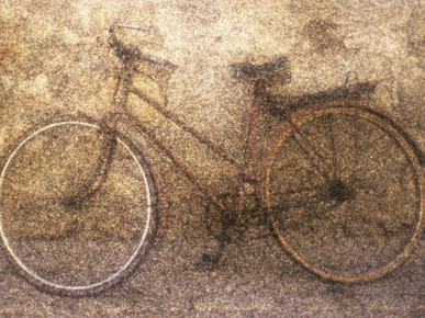 Computer Altered Image of an Old Bicycle