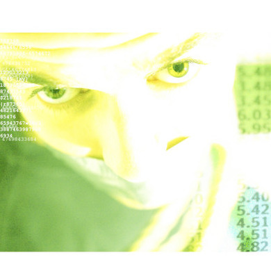 Computerized Numbers Superimposed on Prisoner's Face