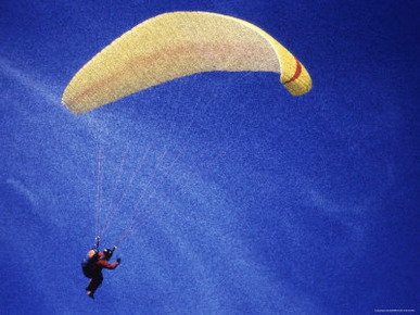 Computer Altered Image of a Parachutist