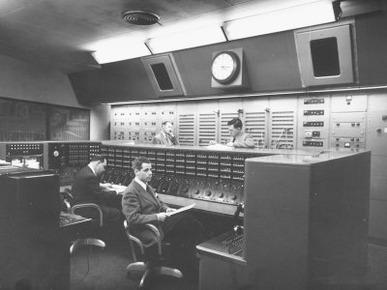 Members of Voice of America Hard Away at Working in a Computer Room