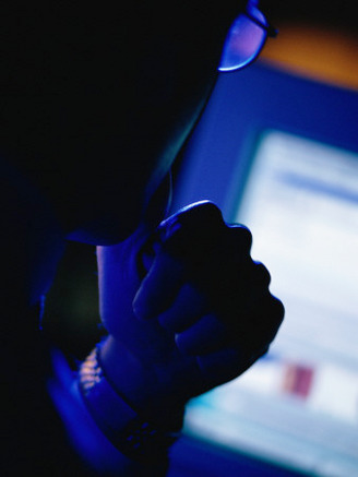 Man Looking at Computer Screen