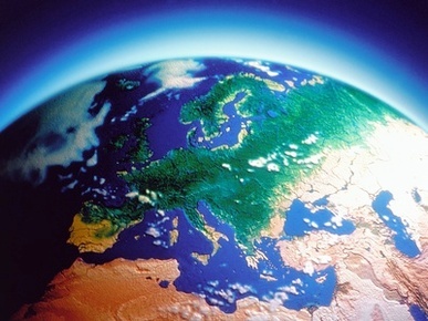 Earth atmosphere, ozone layer, computer graphic