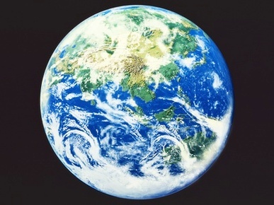 The earth, computer graphic, black background